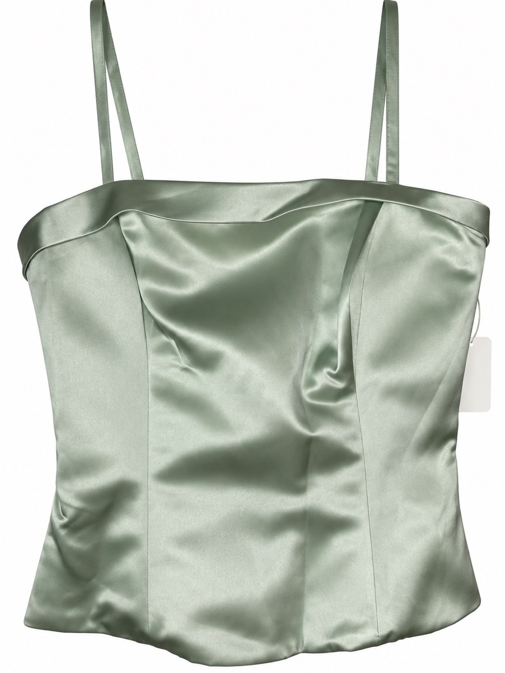 NWT Impression Celadon Satin Tie-Back Corset Top | Size 12